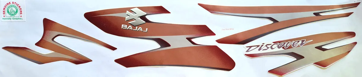 Bajaj Discover 125 Alloy Red Bike — DISCOVER sticker, Sri Lanka